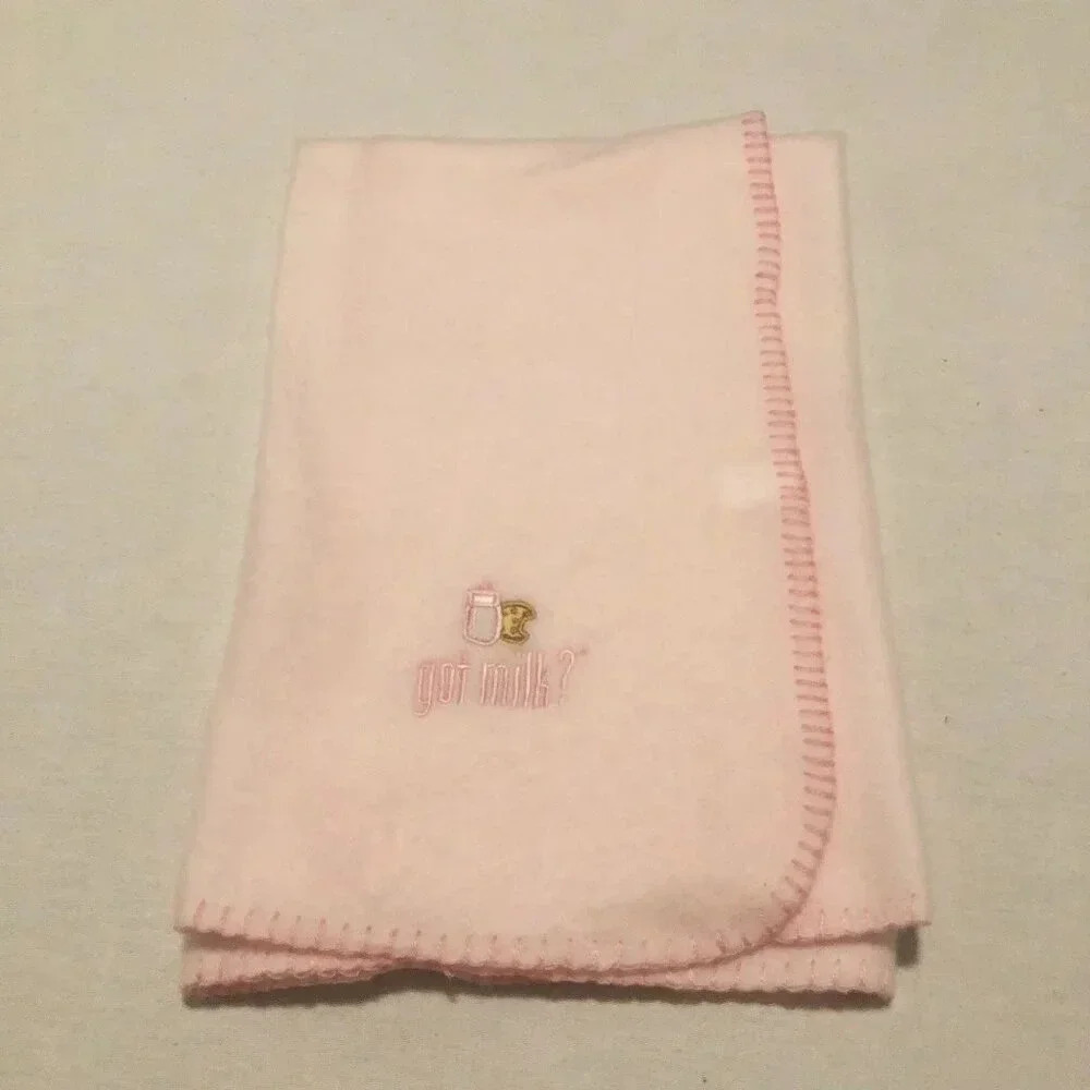 Got Milk Baby Girl Pink  Fleece Blanket Soft